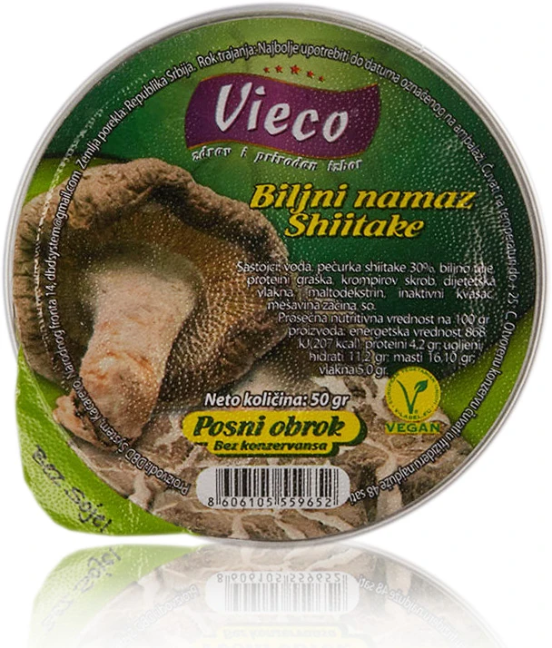 Posni biljni namaz sa šitake pečurkama 50 g Vieco